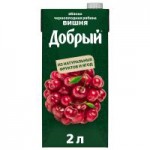 Нектар Добрый Яблоко, черноплодная рябина и вишня, 2 л
