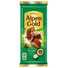 Шоколад Alpen Gold молочный с дробленым фундуком, 90 г в магазинах Дикси
