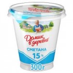 Сметана Домик в деревне 15%, 300 г
