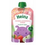 Фруктовое пюре Heinz с яблоком, клубникой и злаками для детей с 6 месяцев, 90 г