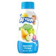 Йогурт питьевой Агуша Яблоко-Груша 2,7%, 180 г в магазинах Дикси