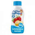 Йогурт питьевой Агуша Клубника-банан, 2,7%, 180 г Йогурт питьевой Агуша Клубника-банан, 2,7%, 180 г