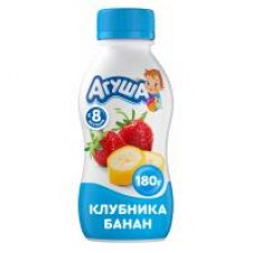 Йогурт питьевой Агуша Клубника-банан, 2,7%, 180 г в магазинах Дикси