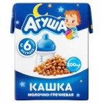 Каша молочная Агуша Засыпайка Гречка 2,5% с 6 месяцев, 200 мл Каша молочная Агуша Засыпайка Гречка 2,5% с 6 месяцев, 200 мл