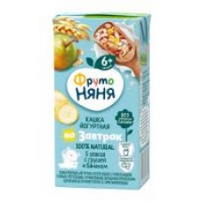 Кашка ФрутоНяня из 5 злаков с грушей и бананом с добавлением йогурта, 200 мл в магазинах Дикси