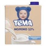 Молоко Тёма ультрапастеризованное 3,2%, 500 мл Молоко Тёма ультрапастеризованное 3,2%, 500 мл