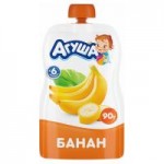 Пюре фруктовое Агуша Банан с 6 месяцев, 90 г