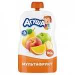 Пюре фруктовое Агуша Мультифрукт с 6 месяцев, 90 г
