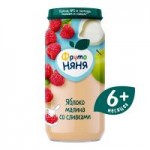 Пюре ФрутоНяня Яблоко, малина и сливки, 250 г