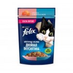 Корм для кошек Felix Аппетитные кусочки Лосось и форель, влажный, 75 г