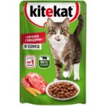 Корм для кошек Kitekat Говядина в соусе, влажный, 85 г