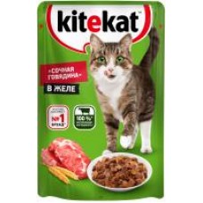 Корм для кошек Kitekat Говядина в желе, влажный, 85 г в магазинах Дикси
