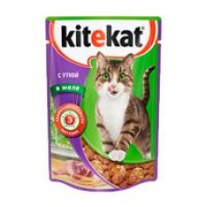 Корм для кошек Kitekat Утка в желе, влажный, 85 г в магазинах Дикси