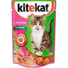 Корм для кошек Kitekat Ягненок в желе, влажный, 85 г в магазинах Дикси