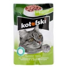 Корм для кошек Kotofski с ягненком в соусе, 85 г в магазинах Дикси