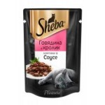 Корм для кошек Sheba Pleasure Ломтики Говядина и кролик в соусе, влажный, 75 г