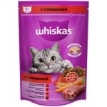 Корм для кошек Whiskas Подушечки-паштет с говядиной, сухой, 350 г