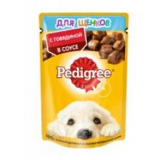 Корм для щенков Pedigree Говядина в соусе, влажный, 85 г в магазинах Дикси