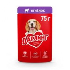 Корм для собак Дарлинг Ягненок, влажный, 75 г в магазинах Дикси