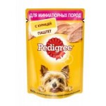 Корм для собак миниатюрных пород Pedigree Паштет с курицей, влажный, 80 г