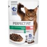 Корм для стерилизованных кошек Perfect Fit Говядина в соусе, влажный, 75 г
