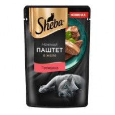 Корм влажный для кошек Sheba Паштет в желе с говядиной, 75 г в магазинах Дикси