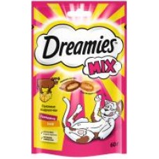 Лакомство для кошек Dreamies Говядина и сыр, 60 г в магазинах Дикси