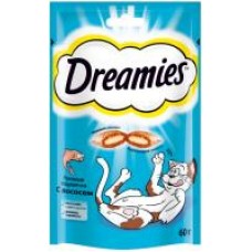 Лакомство для кошек Dreamies Mix Лосось/Лосось и сыр, 60 г в магазинах Дикси