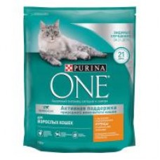 Сухой корм Purina ONE Adult для взрослых кошек, с курицей и цельными злаками, 750 г в магазинах Дикси