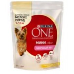 Сухой корм Purina ONE Mini для собак мелких пород, склонных к набору веса, индейка и рис, 1,5 кг