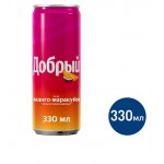 Напиток Добрый Манго-маракуйя газированный, 330мл