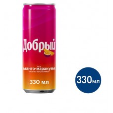 Напиток Добрый Манго-маракуйя газированный, 330мл в магазинах Фасоль