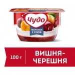 Творожок Чудо взбитый с вишней и черешней 4% 100 г Творожок Чудо взбитый с вишней и черешней 4% 100 г