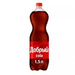 Напиток Добрый Cola газированный, 1.5л Напиток Добрый Cola газированный, 1.5л