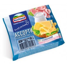 Сыр плавленый Hochland сливочный с ветчиной 45%, 150г в магазинах Фасоль