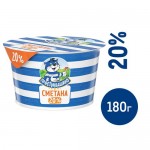Сметана Простоквашино 20%, 180г Сметана Простоквашино 20%, 180г