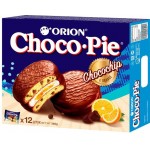Пирожное Orion Choco Pie c апельсиновым джемом и шоколадной крошкой, 360г