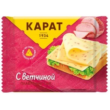 Сыр Карат плавленый с ветчиной слайсы 25%, 130г в магазинах Фасоль