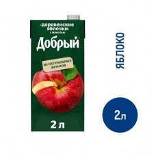 Нектар Добрый Деревенские яблочки, 2л в магазинах Фасоль