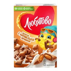 Готовый завтрак Любятово Подушечки с карамельной начинкой, 220г в магазинах Фасоль