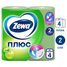 Туалетная бумага Zewa Плюс Яблоко 2-слойная, 4 рулона в магазинах Фасоль