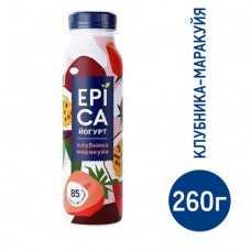 Йогурт питьевой Epica клубника маракуйя 2.5%, 260г в магазинах Фасоль