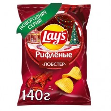 Чипсы Lay's рифленые Лобстер, 140г в магазинах Фасоль