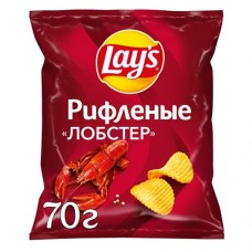 Чипсы Lay's рифленые Лобстер, 70г в магазинах Фасоль
