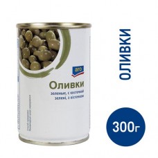 aro Оливки зеленые с косточкой, 300 г в магазинах Фасоль