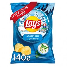 Чипсы Lay's Сметана и зелень, 140г в магазинах Фасоль