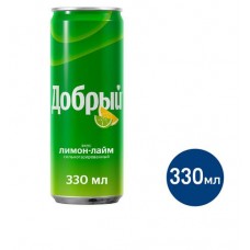 Напиток Добрый Лимон-лайм газированный, 330мл в магазинах Фасоль