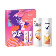 Набор подарочный Clear Шампунь + Rexona Гель для душа 200мл в магазинах Фасоль