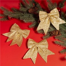 Бантики новогодние, Снежное кружево, 3 шт., в ассортименте в магазинах FixPrice