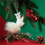 Декорация подвесная Белочка, Снежное кружево, в ассортименте